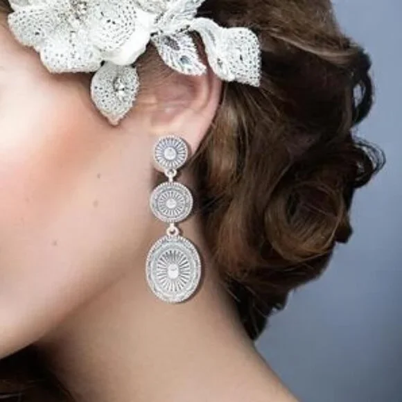 Sonya Western Concho Belt Cowgirl Necklace Dangle Earrings Jewelry set for Women - Picture 2 of 7